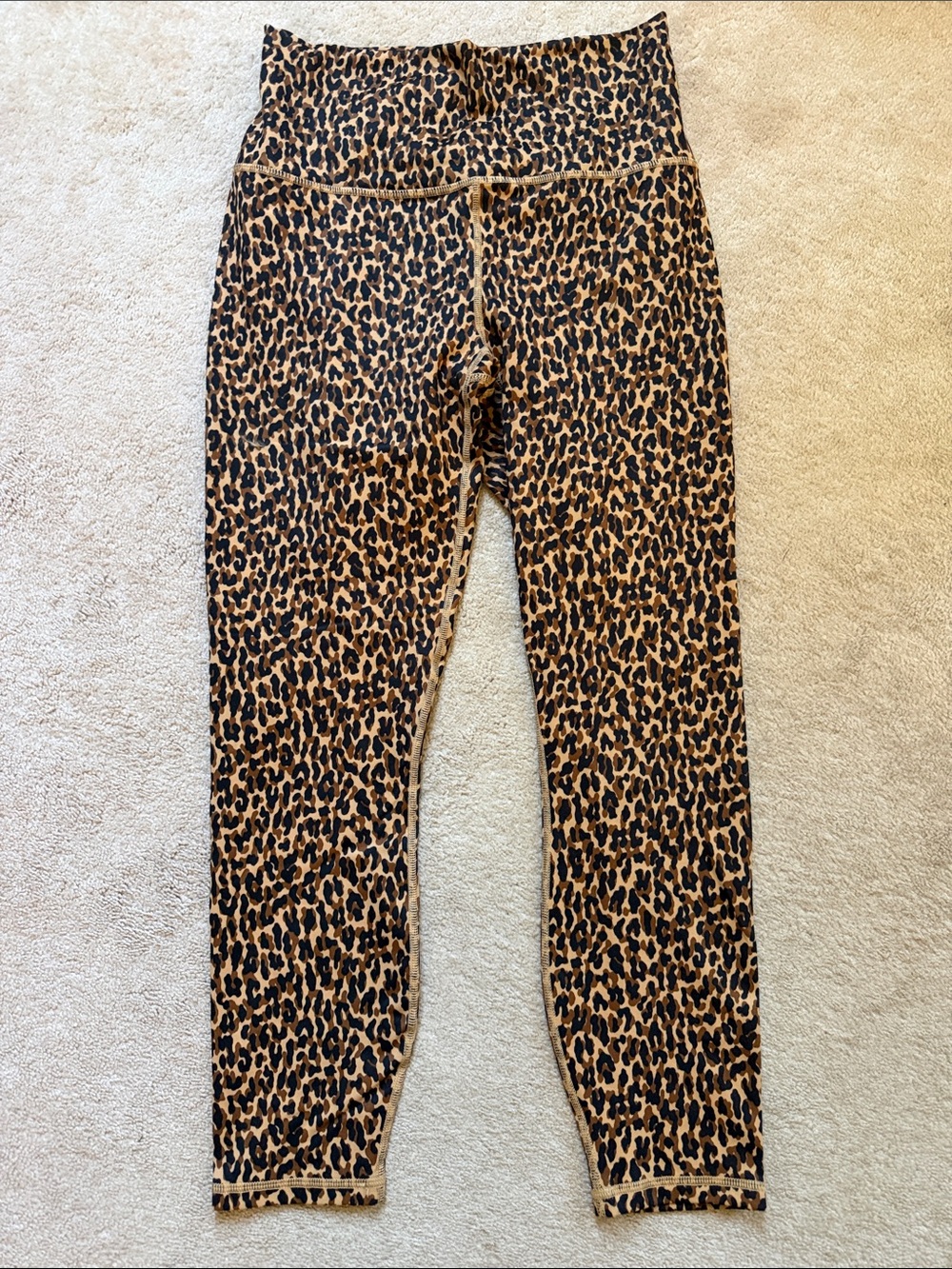 Fabletics Leopard Print High-Waist Powerhold Leggings - Brown/Black